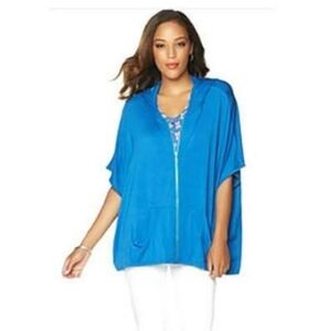 New w/ Tags Twiggy London Zip-up Hooded Poncho